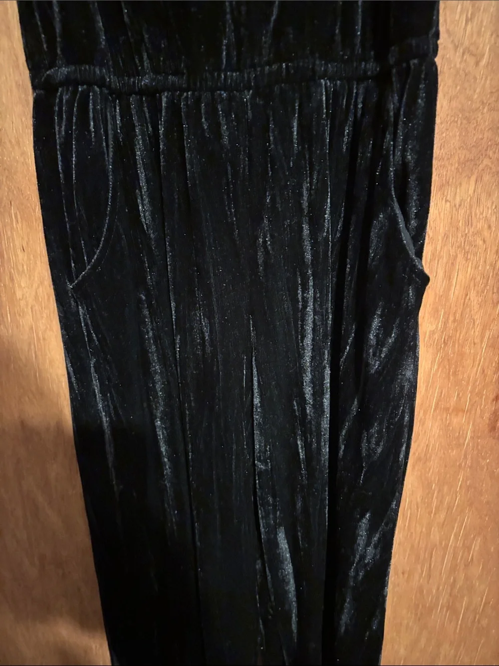 Cat & Jack Black Velvet Puff-Sleeve One-Piece